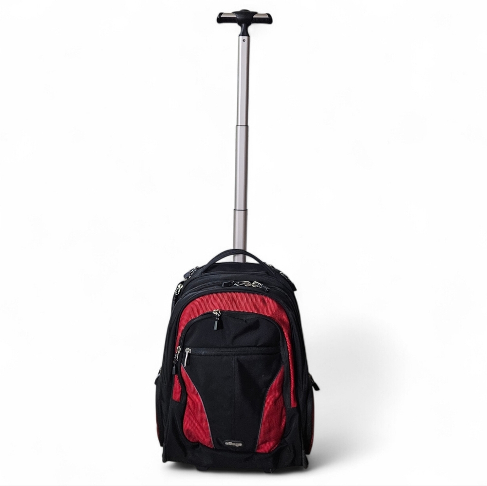 eBags Rolling Laptop Bag Convertible Backpack Luggage Padded Travel 19" Rollaway
